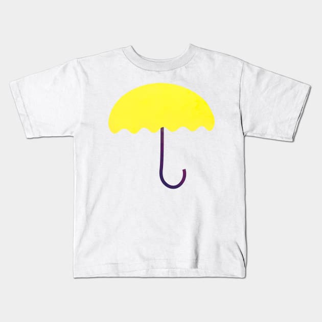 There's a Yellow Umbrella For Everyone Kids T-Shirt by lolosenese